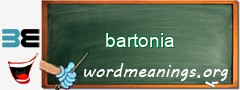 WordMeaning blackboard for bartonia